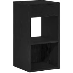 vidaXL Nachttisch mit Schublade Schwarz Eichen-Optik 35x34x66,5 cm