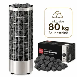 Saunaöfen Harvia Cilindro Pc90e 9,0 Kw Ohne Steuerung Inkl.80kg Saunasteine