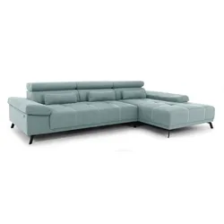 Polsterecke LIVIN DENIA (BHT 309x100x192 cm) - blau - BHT 309x100x192 cm