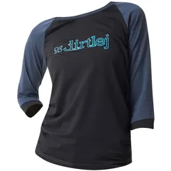 DIRTLEJ Jersey Mountee 3/4 Ladies | steel blue / turq XS