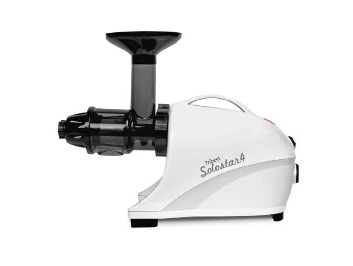 Tribest Solostar 4 Slow Juicer - Horizontaler Entsafter für Gemüse und Obst - 47 U/min, 120 W - Saftpresse elektrisch - Weiß