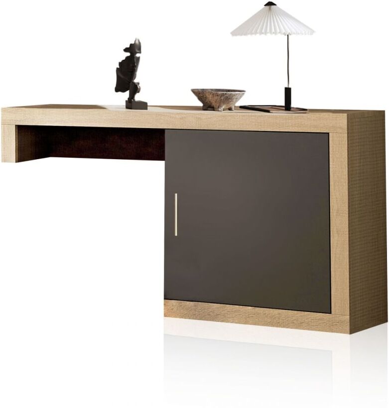 duehome Módulo bajo de 1 puerta 130 cm melamina cambria - grafito