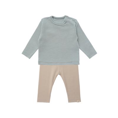 Sweatanzug LILIPUT, Mädchen, Gr. 50/56, grün (grün, beige), 95% Baumwolle, 5% Polyester, Sportanzüge, mit praktischen Druckknöpfen auf der Schulter