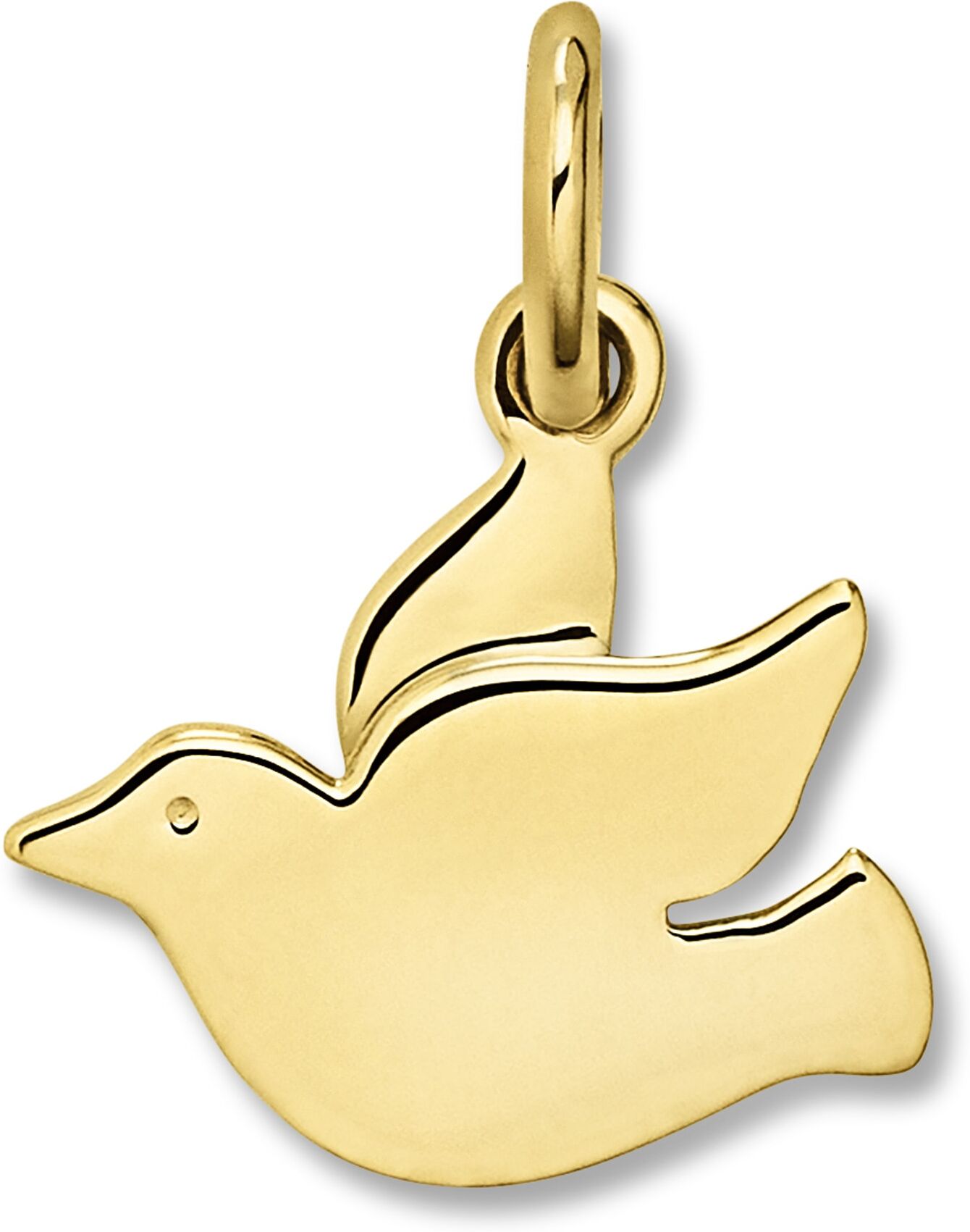 Kettenanhänger ONE ELEMENT "Taube Anhänger aus 333 Gelbgold", gold, Schmuckanhänger, Damen, Gelbgold 333, Kettenanhänger, Tiere