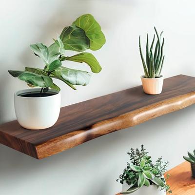 Greenage Acacia Wood Shelf with Live Edge