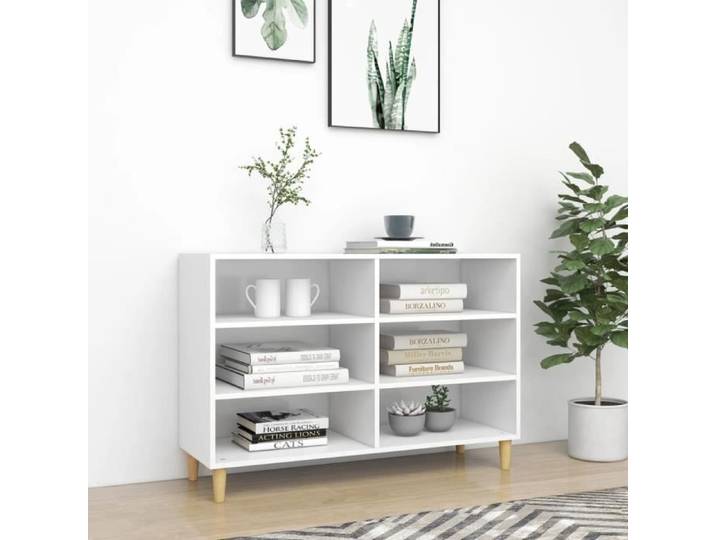 Buffet Blanc - ZERONE - Dbaiyi-Ddis - Bois massif - Blanc - Scandinave - Moderne