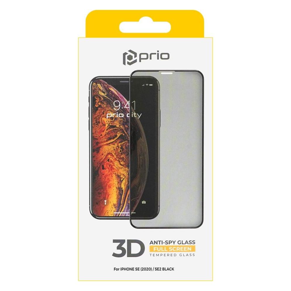 prio 3D Anti-Spy Tempered Glass for iPhone SE (2022/2020) black (Apple iPhone SE) (PSG-1604)