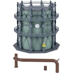 Faller Gasometer mit Rohrleitungen