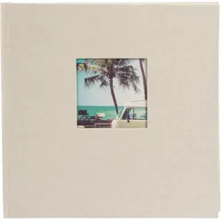 Bella Vista 25x25 cm sandgrau, 60 weiße Seiten, Buchalbum