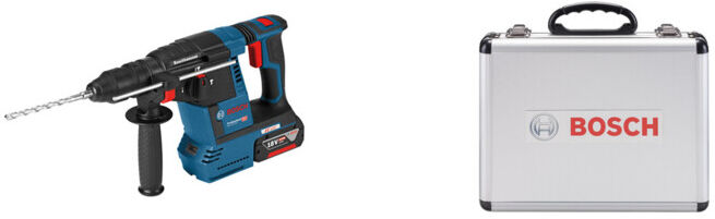 Set Bosch Akku-Bohrhammer mit SDS plus GBH 18V-26F + 11-tlg SDS plus-1 Hammerbohrer- und Meißel-Set