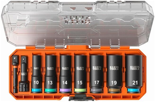 Klein Tools Set de douilles longues KNECT™ 3/8 pouce métrique 9 pièces (65109IMPCTM)