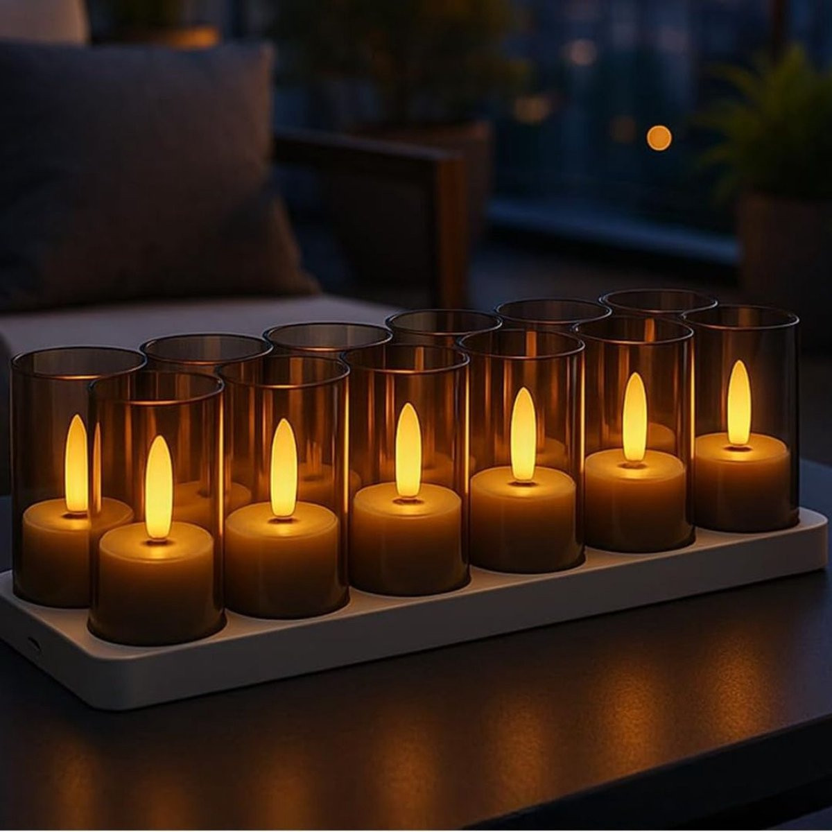 Oplaadbare LED waxinelichtjes