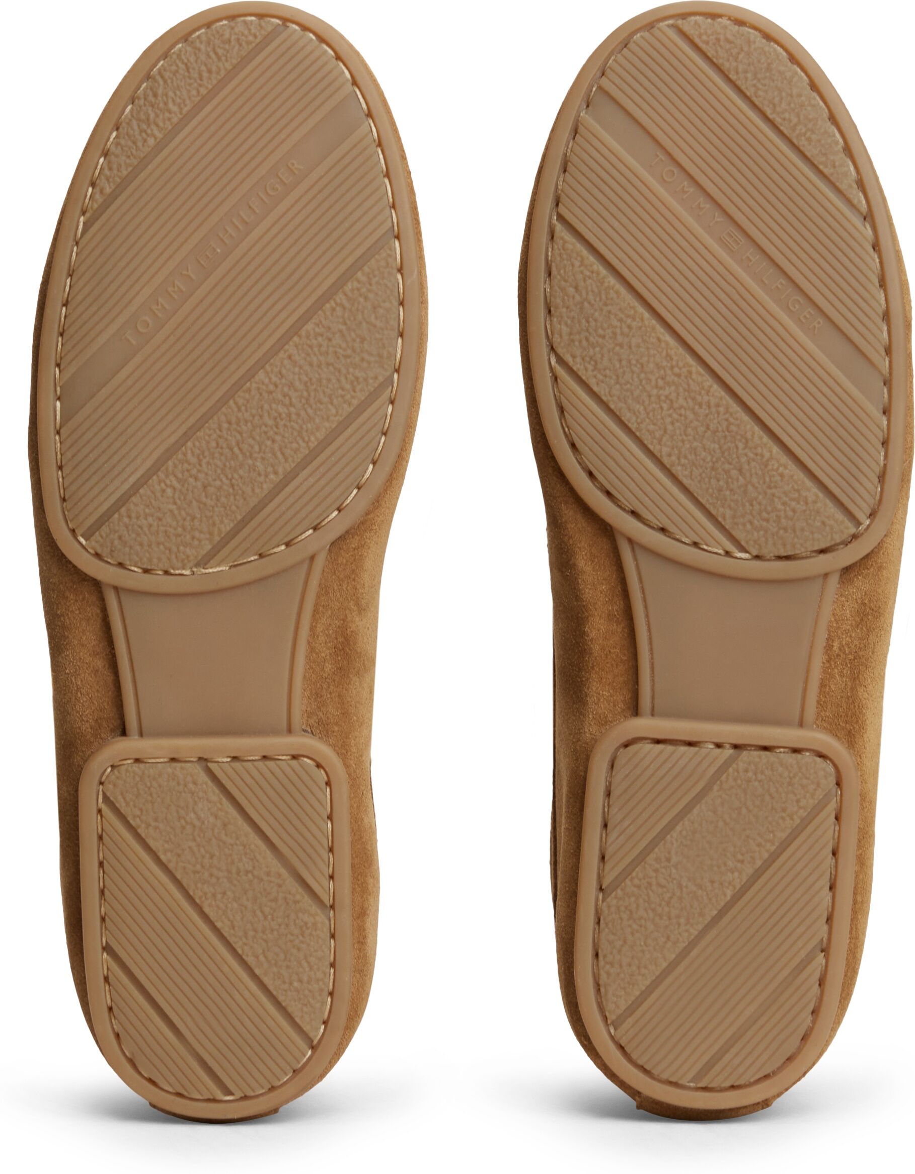 Loafer TOMMY HILFIGER "TH FLEX SUEDE LOAFER BALLERINA", Damen, Gr. 39, Textil, braun, Veloursleder, aufgeraut, unifarben, Basic, Schuhe Loafer, Schlupfschuh, Slipper, Pennyloafer im Mokassin-Stil braun 39, Textil