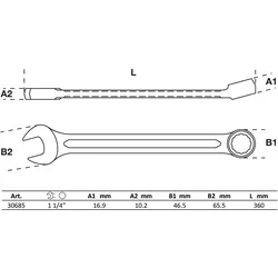 BGS Maul-Ringschlüssel SEA SW 1 1/4" - 30685