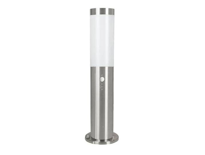 Eglo Lampe de jardin extérieure Helsinki\, luminaire de jardin avec capteur de mouvement\, acier inoxydable et plastique\, E27\, IP44