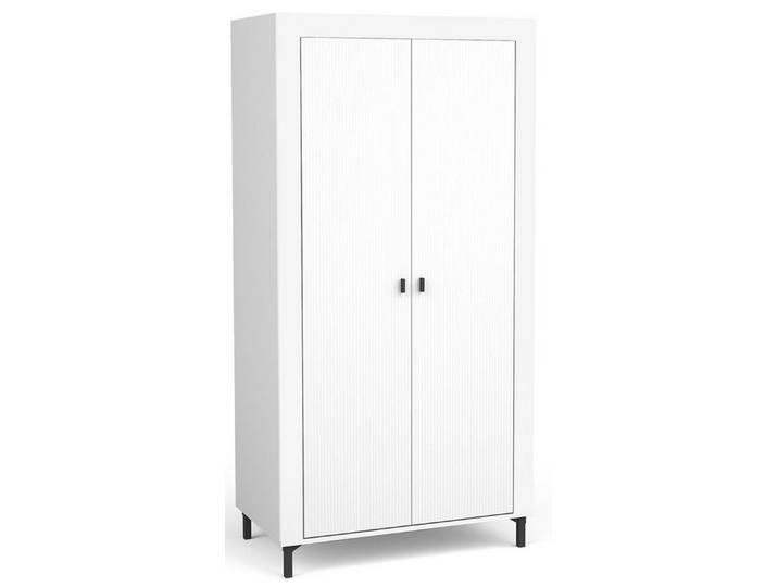 Compleo Kleiderschrank mit 2 Türen TRENDS, Modern Wohnzimmer gerifflete Front