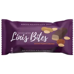 Lini’s Bites Salted Peanut Caramel Riegel bio