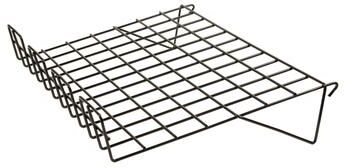 "Econoco - BLK/SL22 Black Sloping Shelf with 3"" Lip, 14"" Deep x 22-1/2"" Long - Pack of 6"