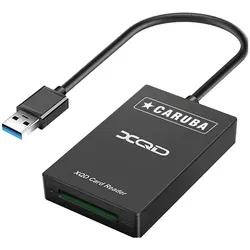 Caruba Kartenleser XQD (USB 3.0 Standard-A Stecker), Speicherkartenlesegerät, Schwarz