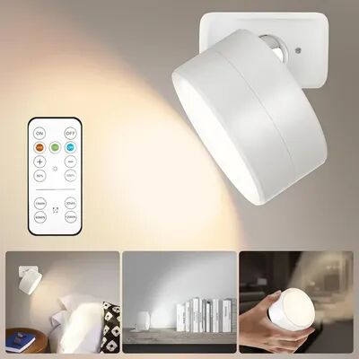 Friendly Fresh Finds Magnetic LED Wall Light Rechargeable Reading Lamp With Remote Control And Degree Rotation white