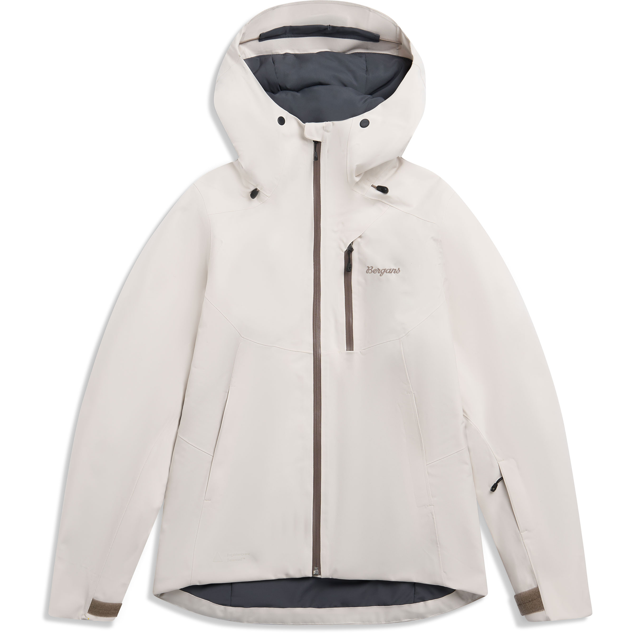 Bergans Oppdal Insulated Shell Damen Isolationsjacke weiss Größe M Skifahren | Freeride Elastisch Wasserabweisend