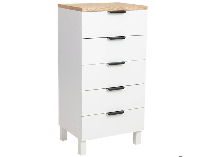 Chiffonnier en bois blanc 45x35x90