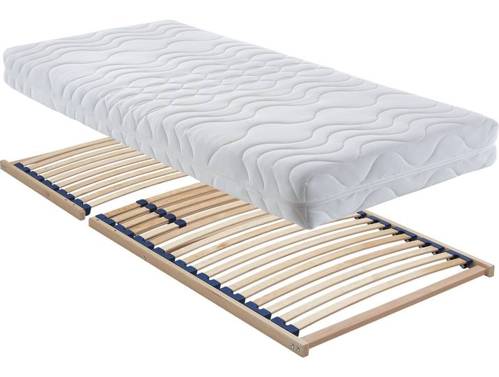 Polsterbett, Mikrofaser, Rot, 125×212 cm, Mit Bettkasten, Hochwertige Matratzen, WESTFALIA