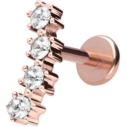 Titan Labret mit Push Fit 4 EINGEFASSTE KRISTALLE