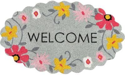 "A1 Home Collections Natural Coco Coir Door Mat with Heavy Duty Non-Slip PVC Backing 18"" x 30"""