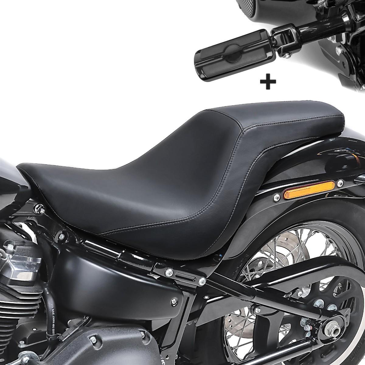 Sitzbank + Fußrasten Set für Harley Davidson Softail Slim 18-22 FS1