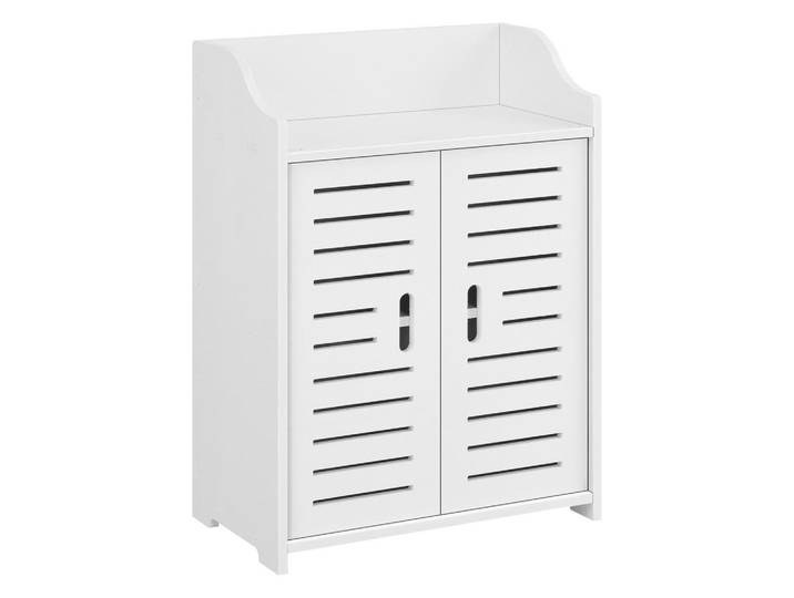 [en.casa] Badezimmerschrank Trosa, Weiß, Kunststoff, 45x62x25 cm, Badezimmer, Badmöbel, Midischränke