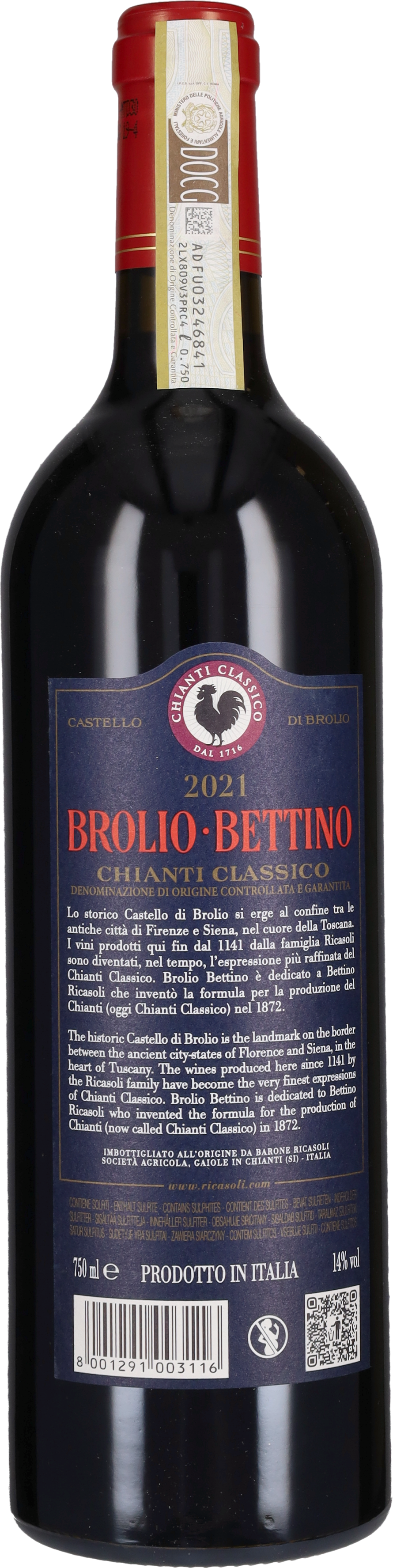Ricasoli 1141 Chianti Classico 'Brolio Bettino' Ricasoli 2023