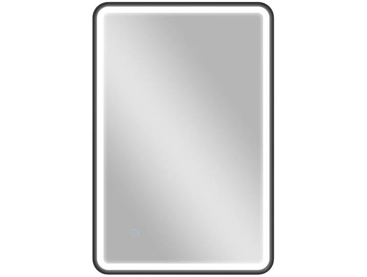 Homcom Badspiegel Aluminiumlegierung Hartglas Schwarz, Glas, 4x90x60 cm, Badezimmer, Badezimmerspiegel, Badspiegel