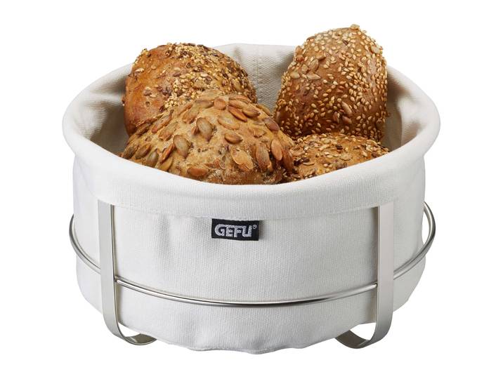 Brotkasten Bread weiss Metall/Stoff