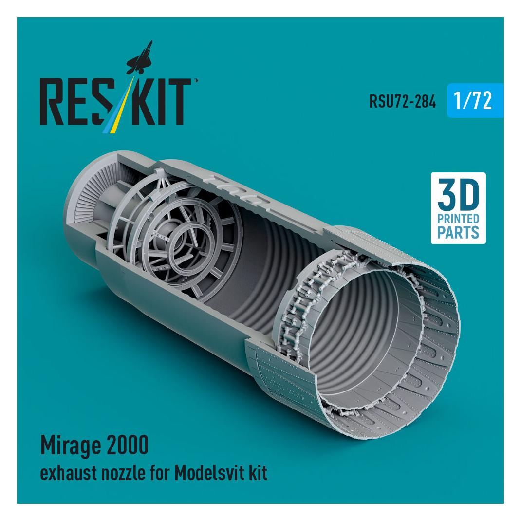 ResKit Mirage 2000 exhaust nozzle for Modelsvit kit (3D Printed) (RSU72-0284)