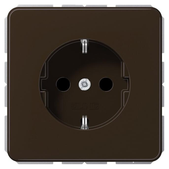 Jung Schuko stopcontact CD1520BR, 16A, 250V, bruin