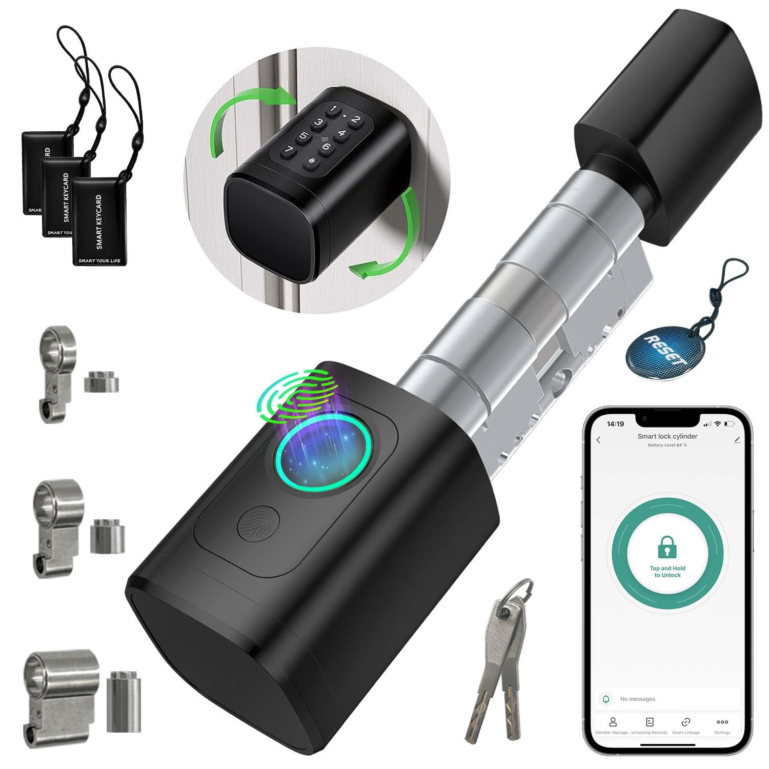 Smart Türschloss Fingerabdruck Passwort App 60-90 mm