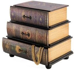IH Casa Decor Stacking Books With 3 Hidden Drawers Vintage