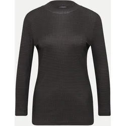 Jerseyshirt mit Hahnentrittmuster Schwarz 38
