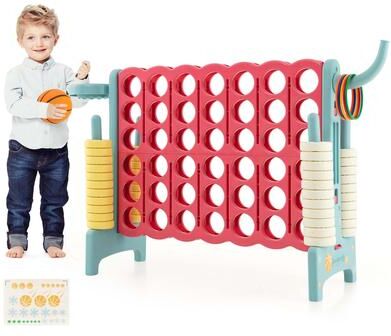 Jumbo 4-to-Score 4 in A Row Giant Game Set with Stickers Carry Bag
