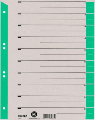LEITZ® Trennblätter A4 1652, zur freien Verwendung, 100 Stück, grün