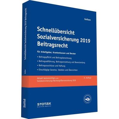 Geiken: Schnellübersicht Sozialversicherung 2019 Beitragsr., Taschenbuch von Manfred Geiken, Stollfuß, 978-3-08-314507-3