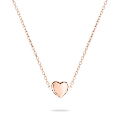 Kette mit Anhänger TAMARIS "Schmuck Geschenk Edelstahl Halskette Bold Hearts Herz", rosa (roségoldfarben), Halsketten, Damen, Edelstahl, L: 45 B: 5mm, B:5mm