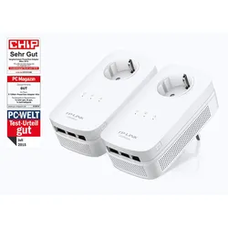 TP-LINK TL-PA8030PKIT AV1200 Gigabit Powerline Starterkit mit Frontsteckdose