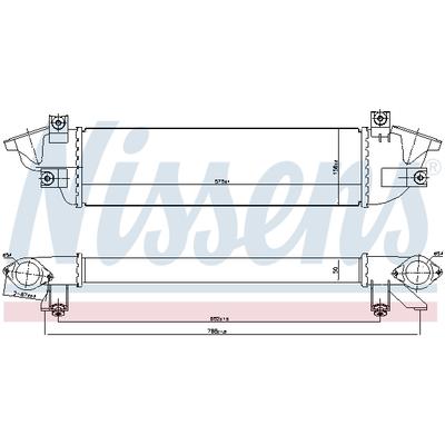 NISSENS Ladeluftkühler 961010 für Fiat MITSUBISHI
