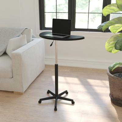 Lancaster Home Sit to Stand Mobile Laptop Computer Desk - Portable Rolling Standing Desk