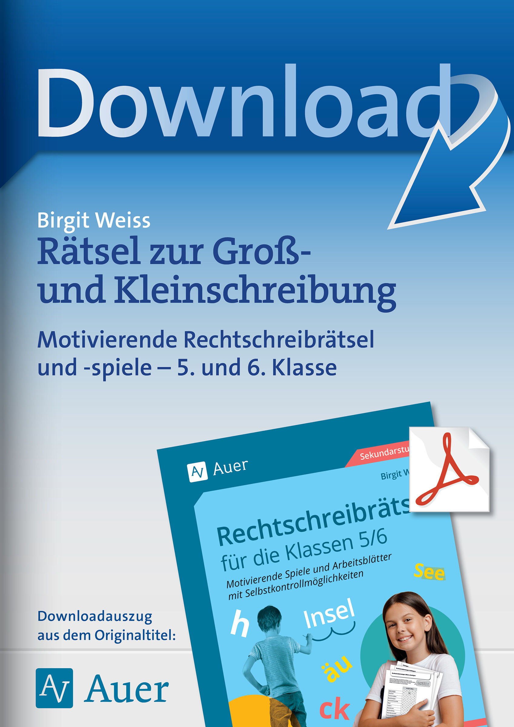 Auer Verlag Rätsel zur Groß- und Kleinschreibung