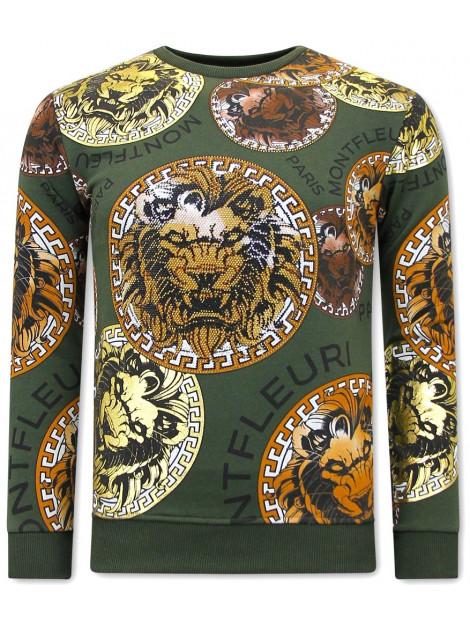 Montfleuri Sweater met print leeuw head