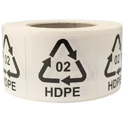 Transpak, Etiketten, Etiketten f.Italien Masse 35x35mm Haftfolie weiss selbstklebend Aufdruck 02 HDPE