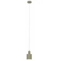 Relaxdays Hängelampe aus Metall 12 cm Beige,Weiß